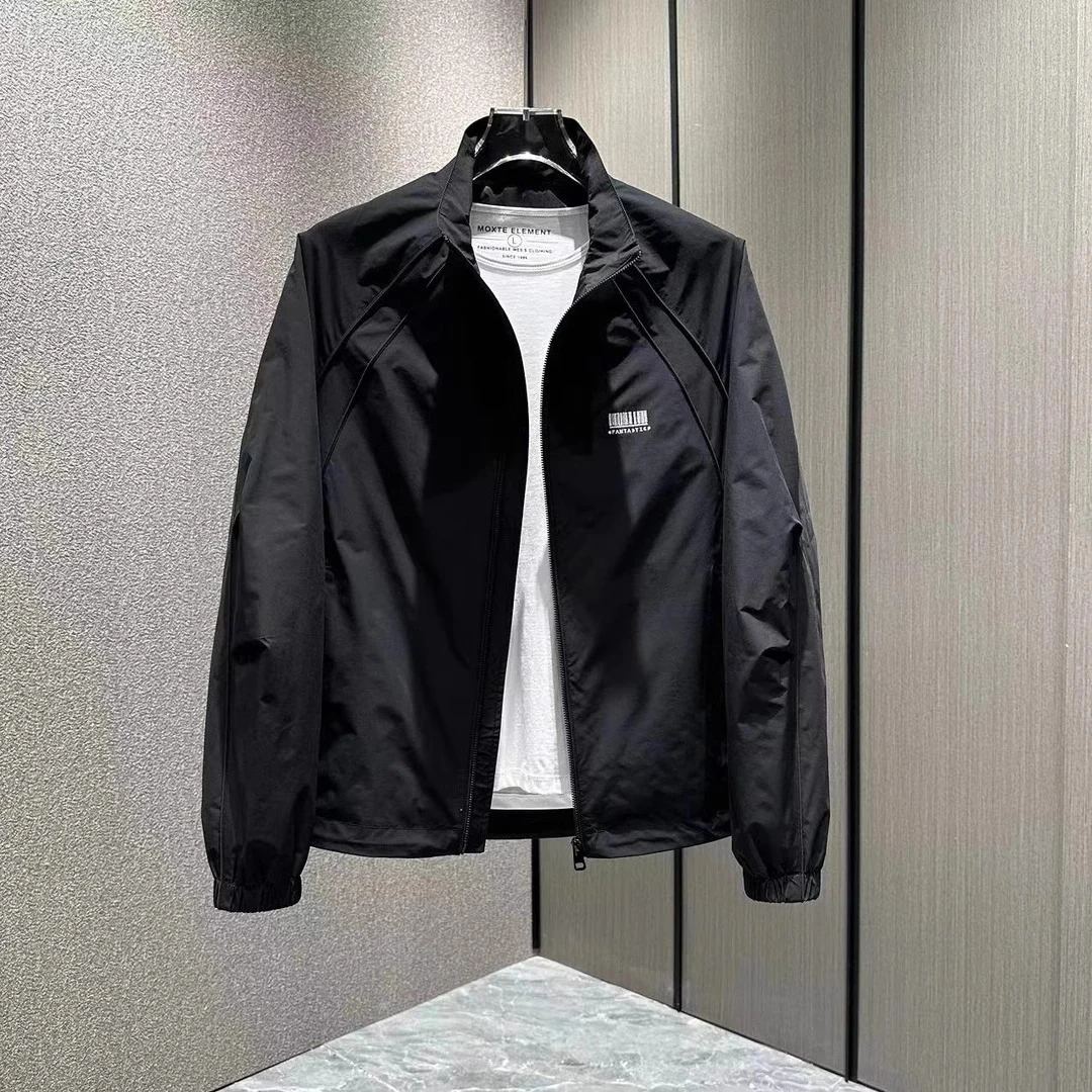 春秋新款立领秋季夹克外套男士潮流百搭防晒服百搭时尚男运动外套