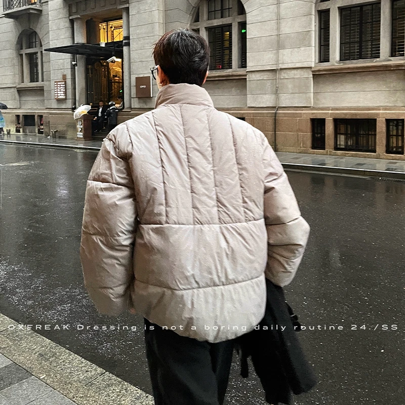 OXFREAK 24FW「纵横绗缝 龟背设计」立领棉服男冬季保暖飞行外套