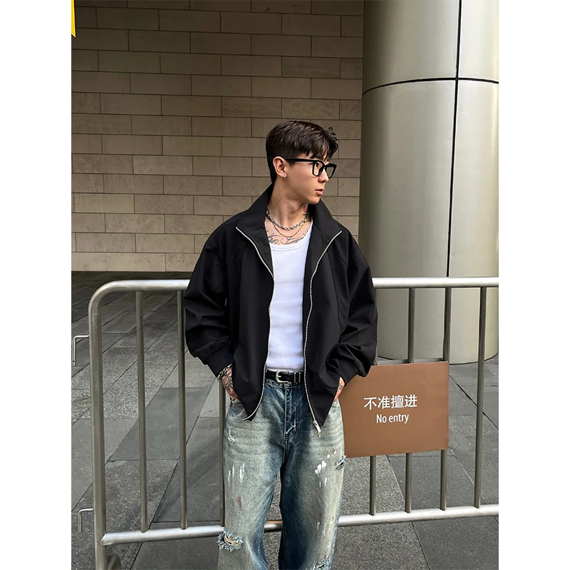 OXFREAK 「解构拼接 商场同款」立领夹克外套男廓形纯色冲锋衣百搭