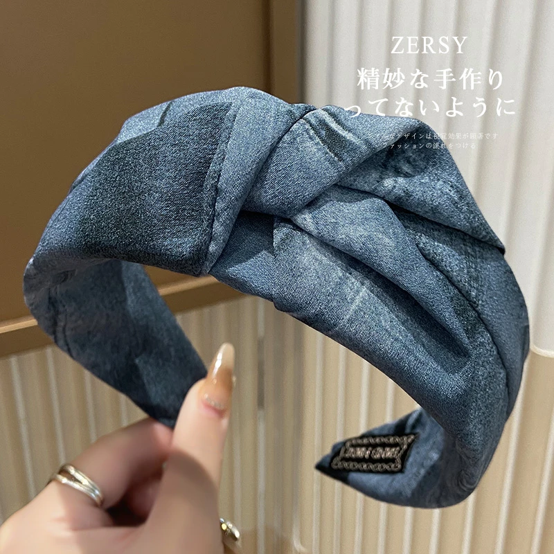 复古简约高级感不规则布艺晕染发箍高颅顶显脸小宽边头箍发捆发饰