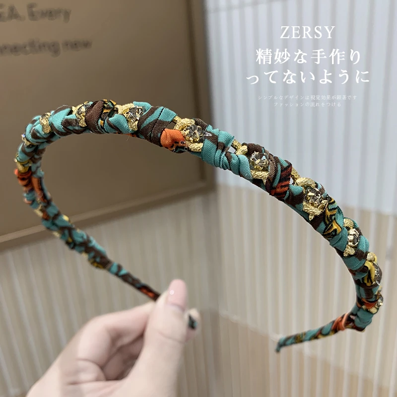 Zersy/佐希2025新款高级感发箍网红爆款发卡韩系气质布艺水钻头箍