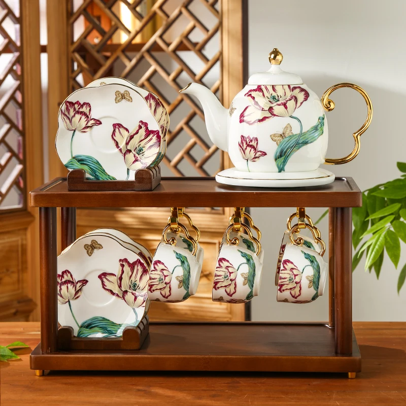 中式茶具套装2025新款礼盒装下午茶家用茶杯茶壶整套高档礼物送礼