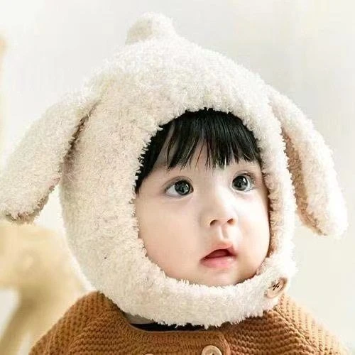 婴儿帽子秋冬季婴幼儿童帽子围巾一体男女宝宝护耳帽可爱超萌韩版