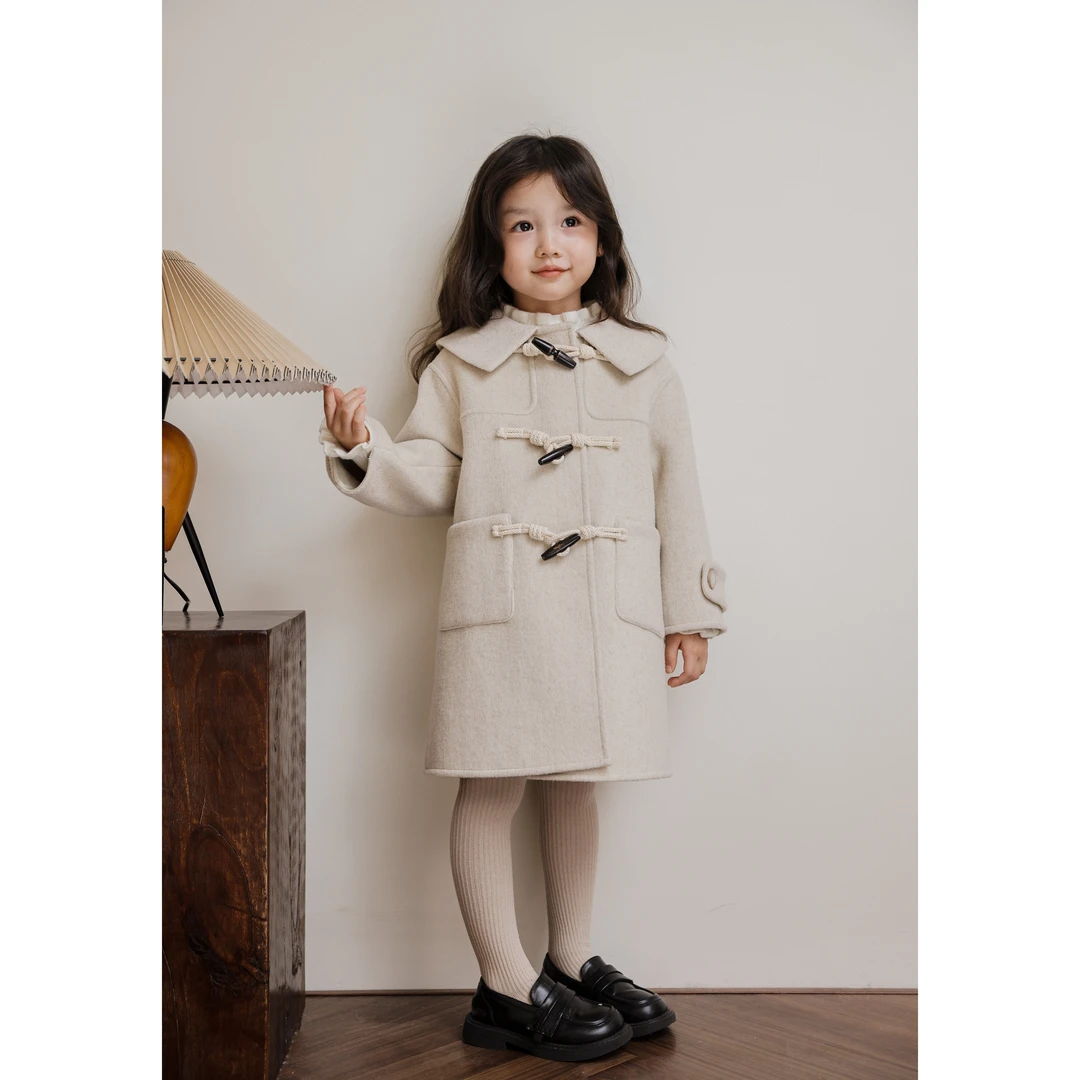 【糯米奶冻】DY220971冬季儿童双面绵羊毛大衣 冬季宝宝长款 外套