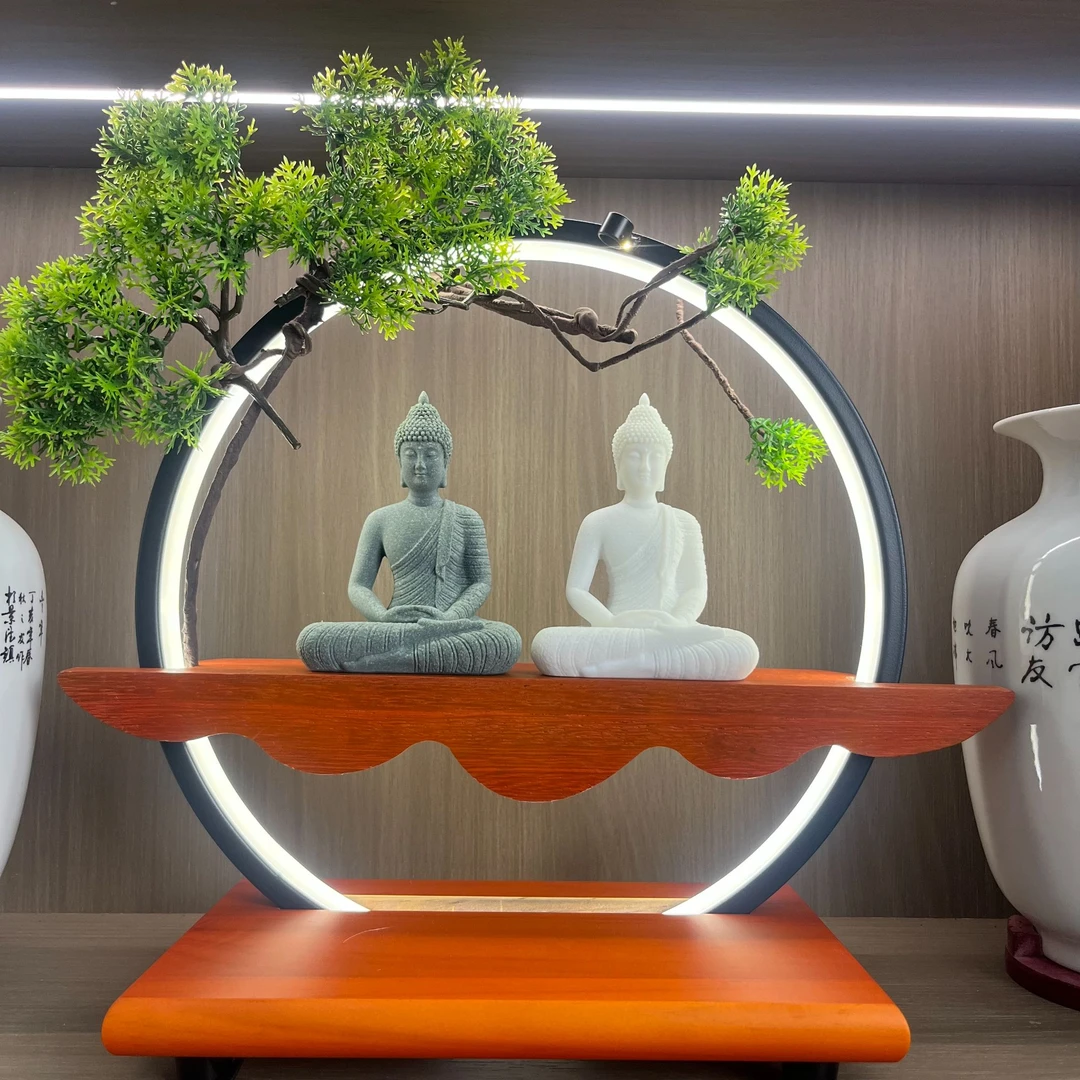 大日如来摆件玄关入户门茶室大日如来摆件鱼缸造景摆件鱼缸摆件