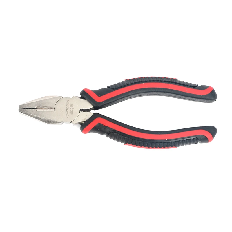 力易得双色柄美式钢丝钳 优质铬钒钢锻造 钳头镀镍合金  精致防锈
