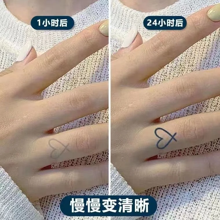 纹身贴草本果汁男女学生防水持久手指小图案可爱小清新纹身贴ins