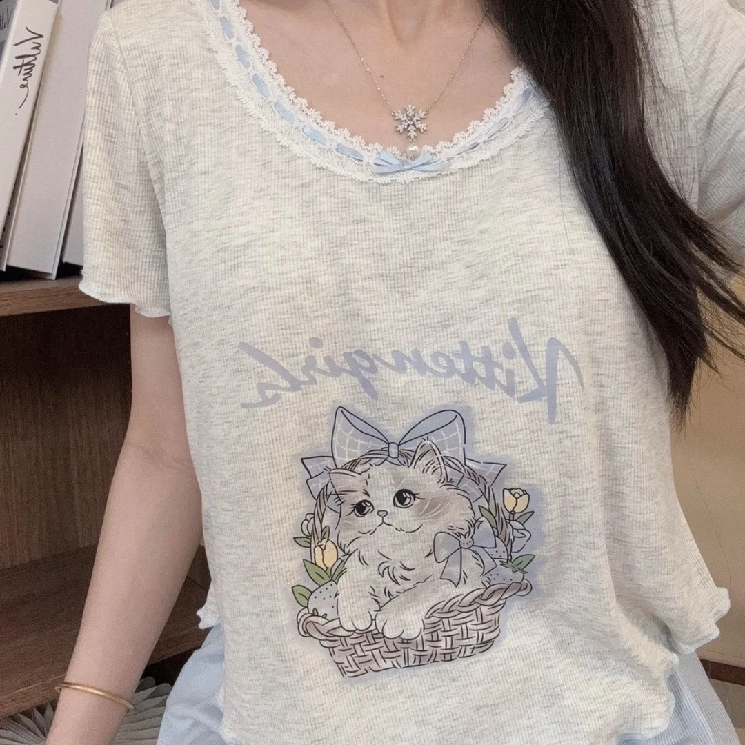 莫代尔睡衣带胸垫夏季2024新款短袖短裤小个子爆款套装家居服