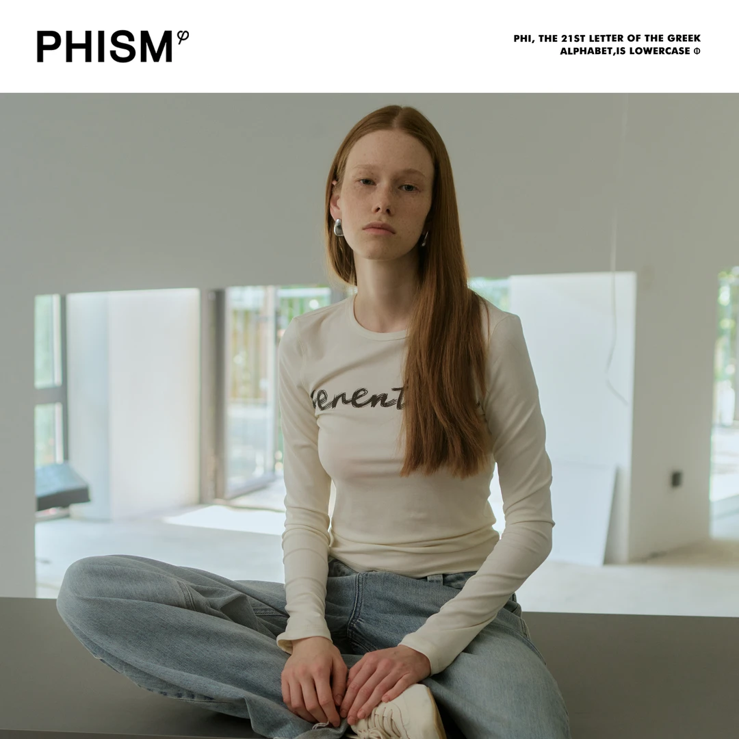 PHISM/PHISM新款时尚潮流T恤字母印花打底上衣887T07