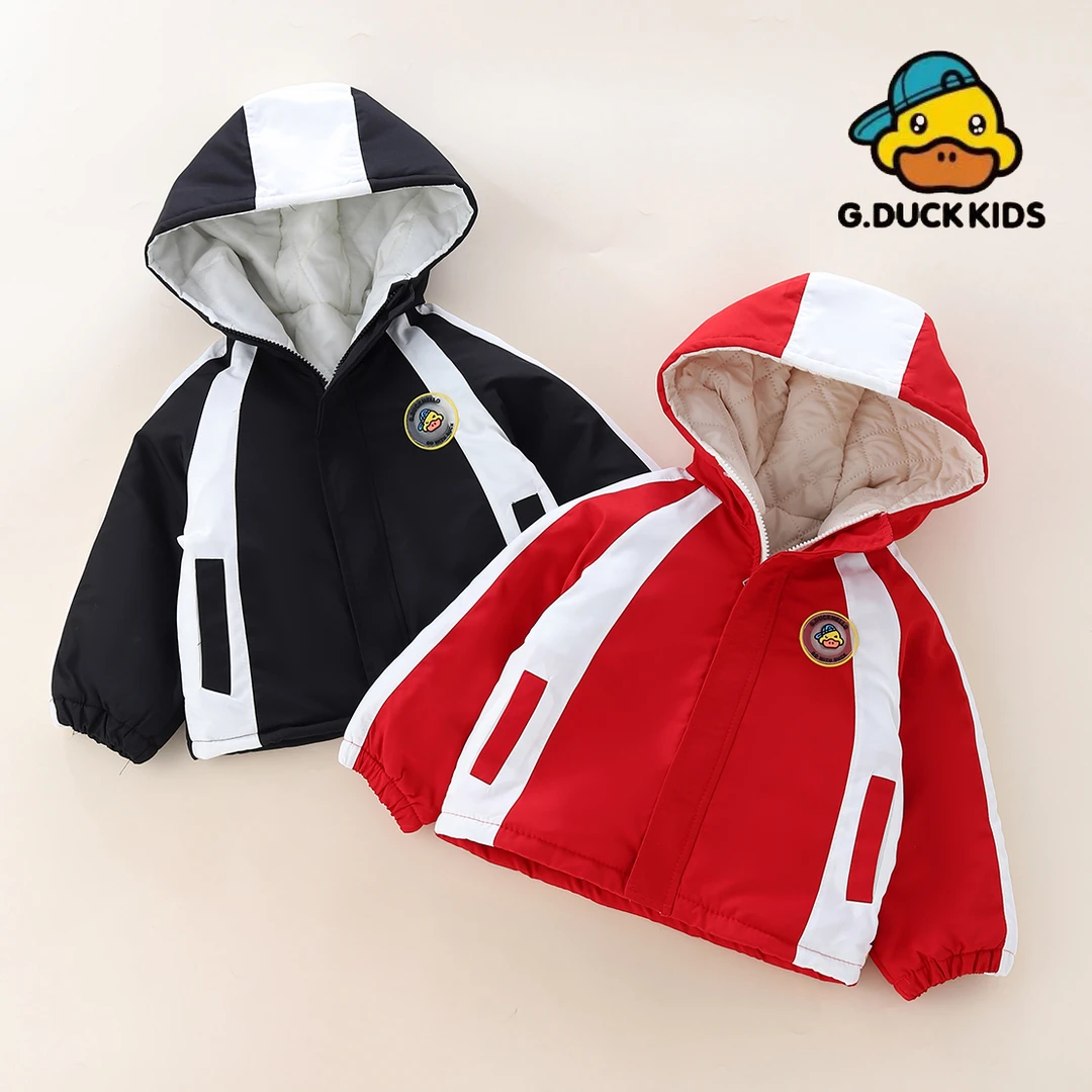 小黄鸭儿童棉衣宝宝棉服2024新款加厚保暖外套冬款连帽冬季洋气