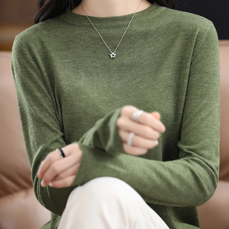 精纺系列基础款圆领打底衫女