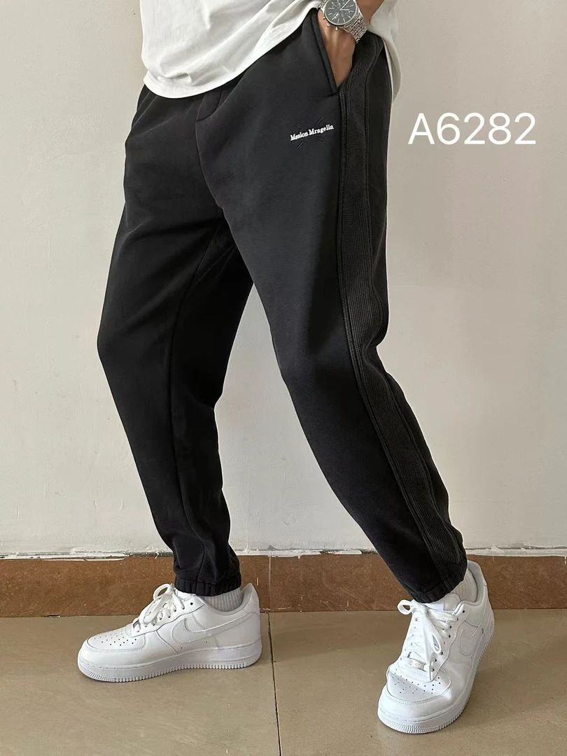 6282休闲裤男冬季加绒加厚高街风宽松束脚裤潮流水洗裤子运动