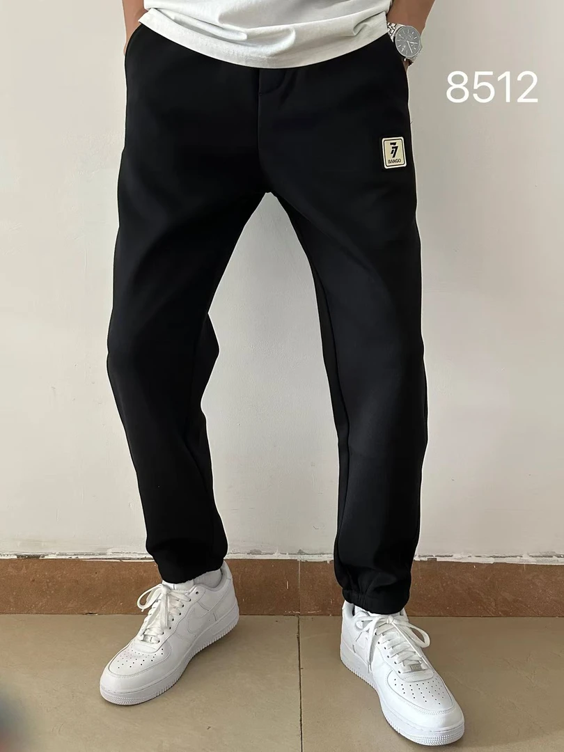 8512休闲裤男冬季加绒加厚高街风宽松束脚裤潮流水洗裤子