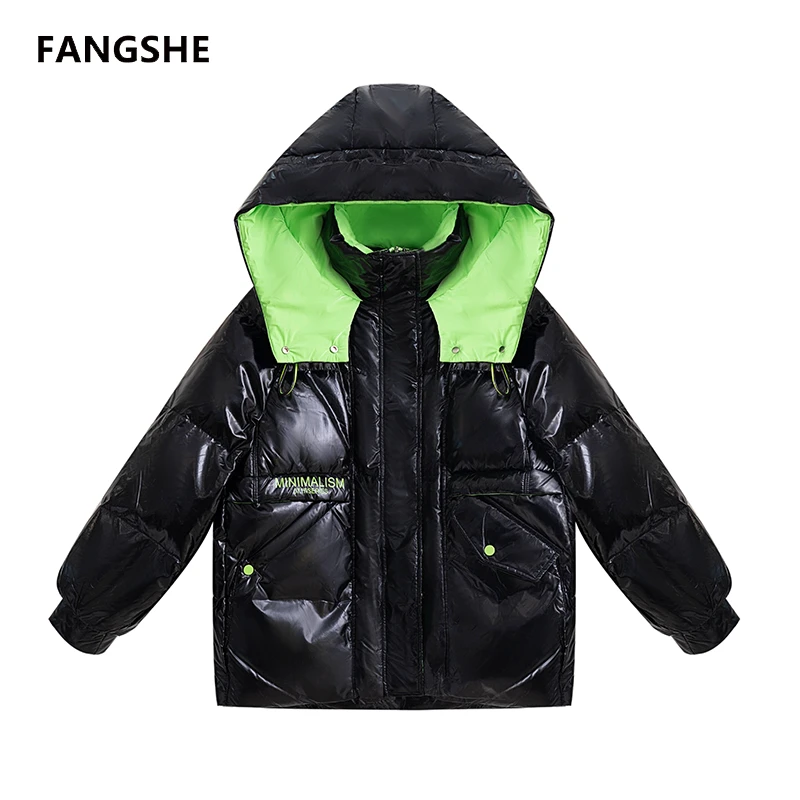 【乔迁之喜】连帽撞色三防面料气质百搭短款时尚洋气鹅绒服FS086