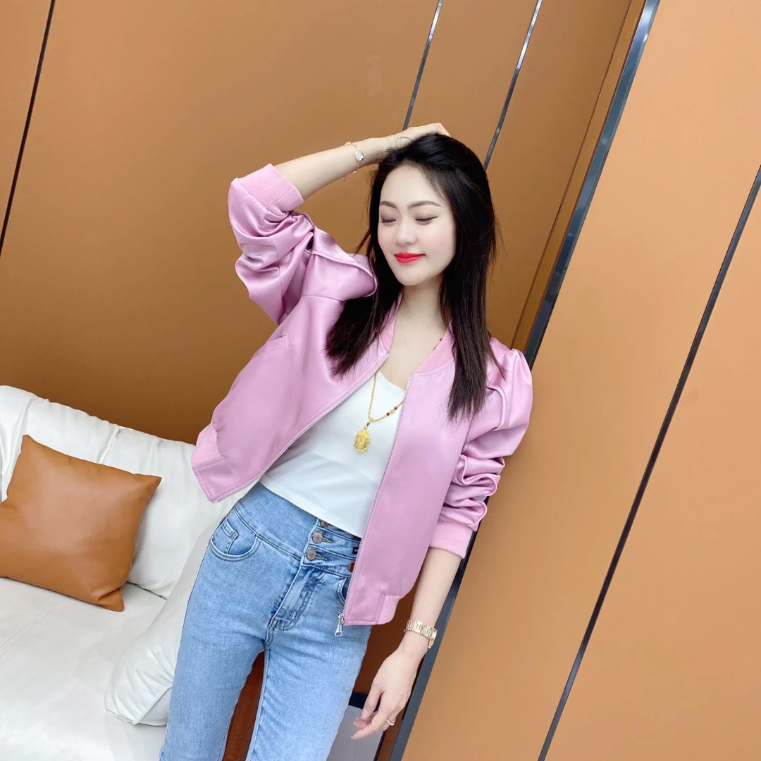 【小灯泡】原创设计款百搭纯色短外套女休闲时尚短款长袖FS-1222