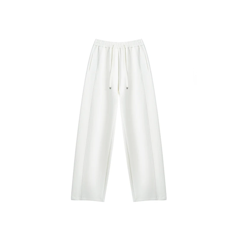 【弯刀裤】秋装新款系带高腰宽松垂感直筒休闲卫裤A2116JJ