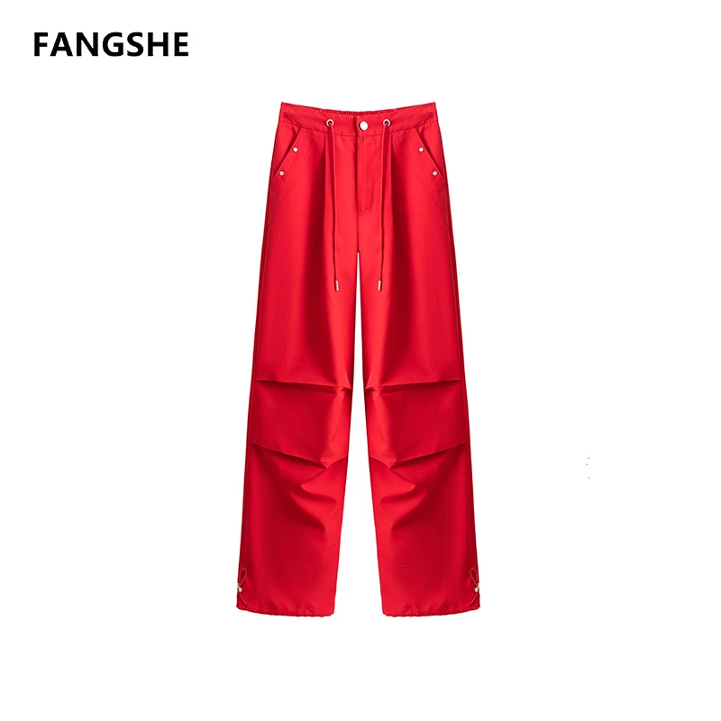 【私人高定】高腰后背松紧抽绳打皱显瘦洋气工装裤休闲裤A2013JJ