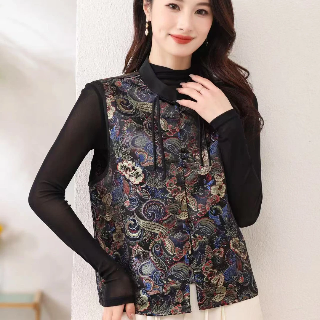 【锦妆龙纹】爆款100老宋锦非遗马甲新中式国风上衣贵气坎肩减龄