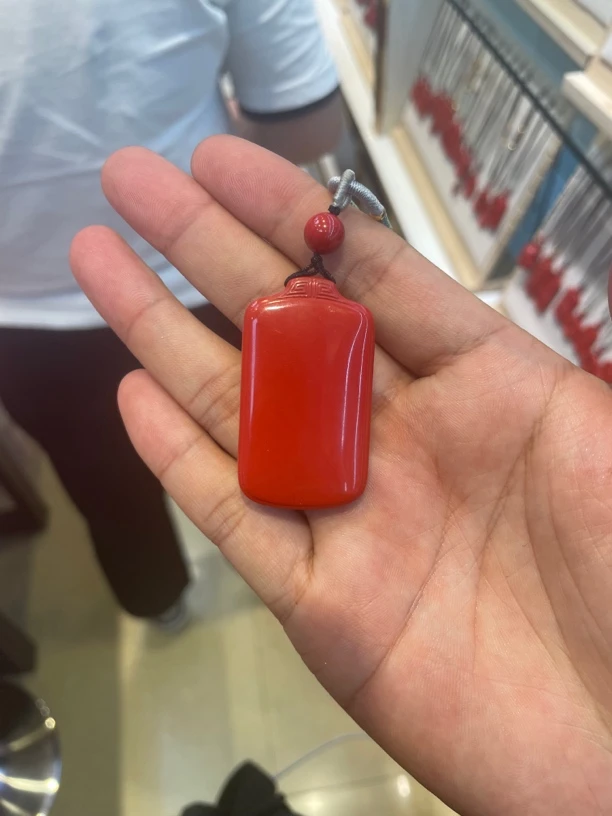 含辰砂工艺品精品朱砂吊牌吊坠无事牌挂坠颜色微差多样性拍一发一