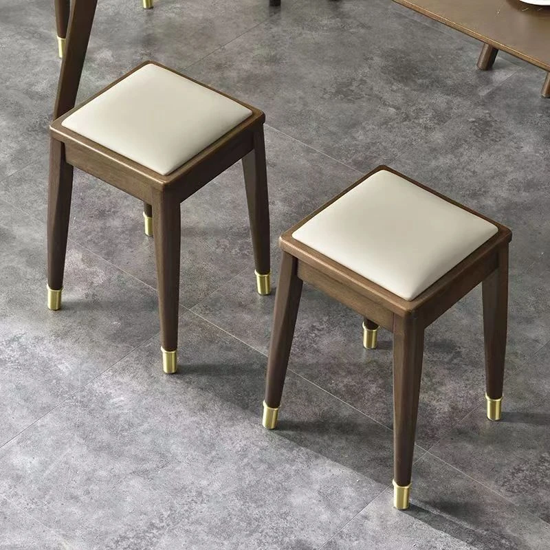 北欧简约创意软包家用方形小凳梳妆凳化妆凳轻奢可叠放餐桌凳子