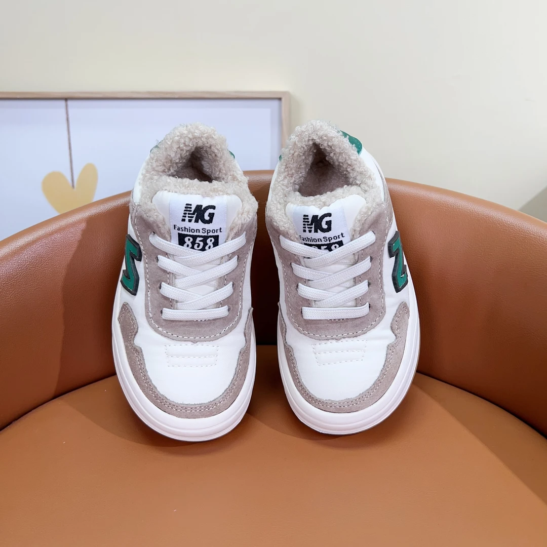 儿童冬季新款保暖棉鞋男女童加绒加厚防滑运动鞋中小童二棉休闲鞋