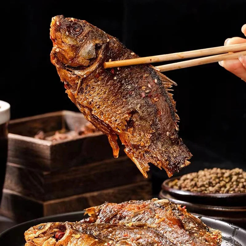 湖南特产香辣手撕鲫鱼独立包装解馋下饭开胃即食鱼零食美味小吃