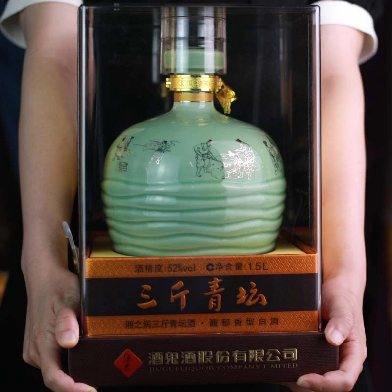 酒鬼酒鬼酒湘之润三斤青坛酒1.5L馥郁香型礼盒收藏送礼52度1500ml