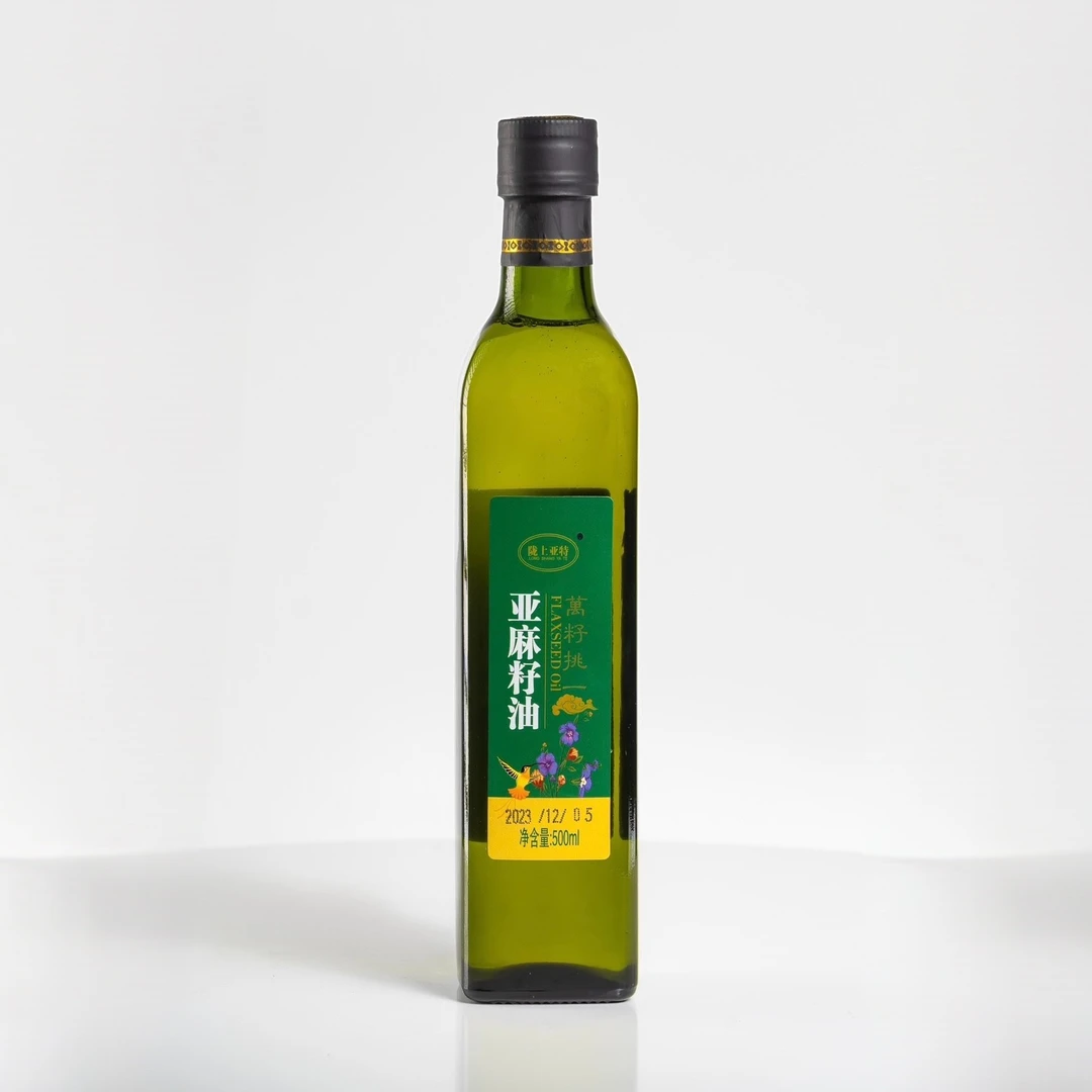 陇上亚特「500mL压榨亚麻籽油」食用避光压榨