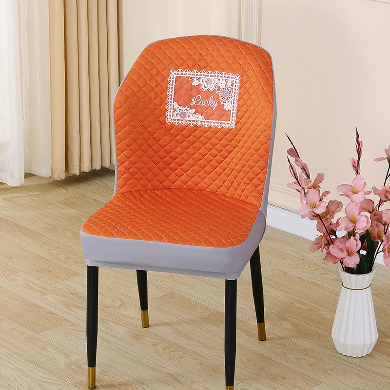 餐桌椅子套罩扇形贝壳弧形椅套凳子套全包加厚防滑椅子套连体椅垫