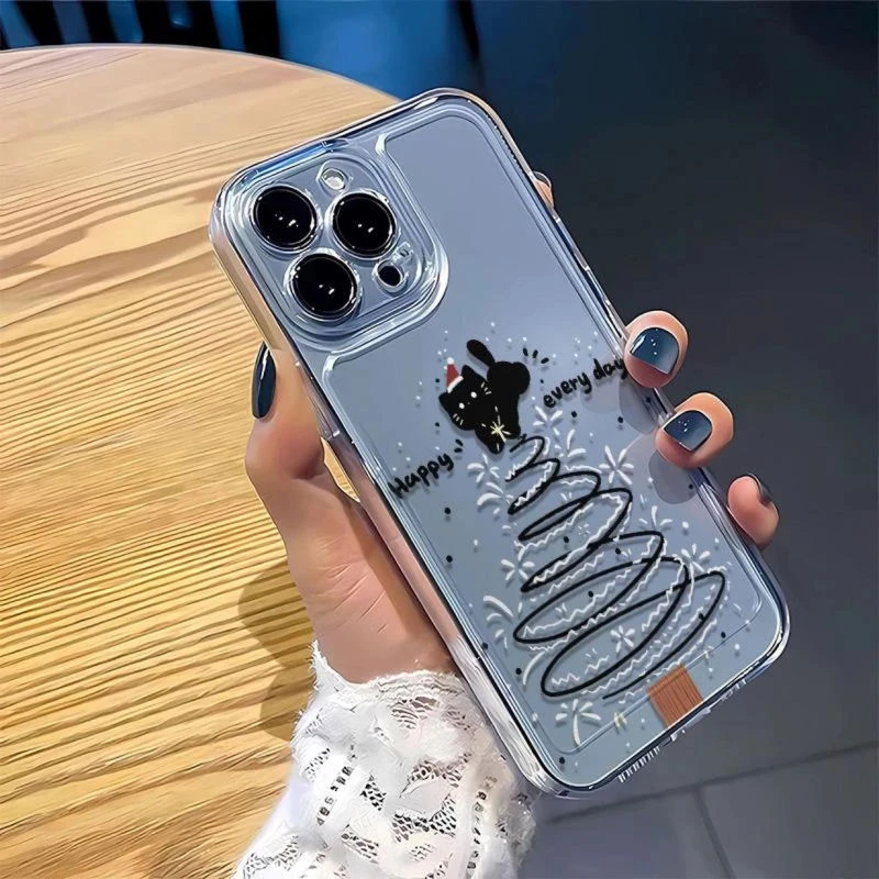 圣诞猫咪适用苹果iPhone12/13/14/15手机壳xsmax/78plus/xs可爱xr