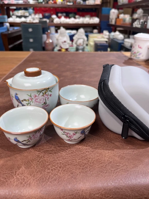 363夜白喜上眉梢一壶四杯旅行茶具