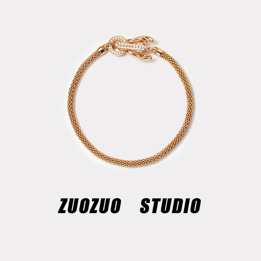 925银手链 新款爆款轻奢手链欧美时尚小众设计百搭气质编织简约