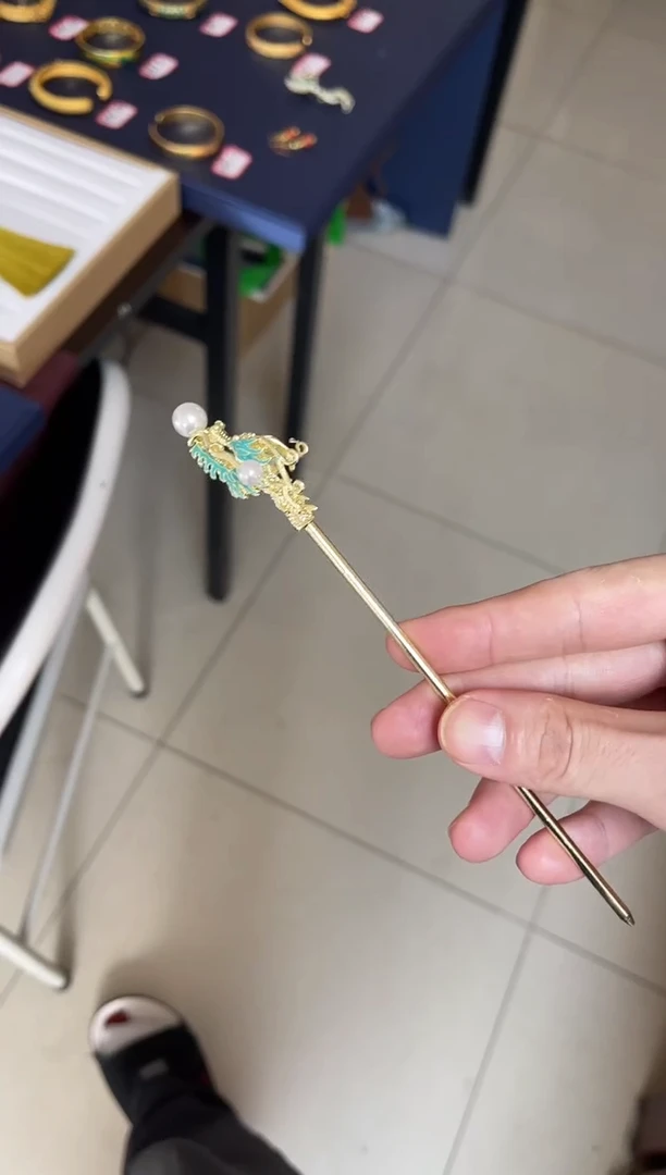 【闪购商品】龙首珐琅景泰蓝发簪