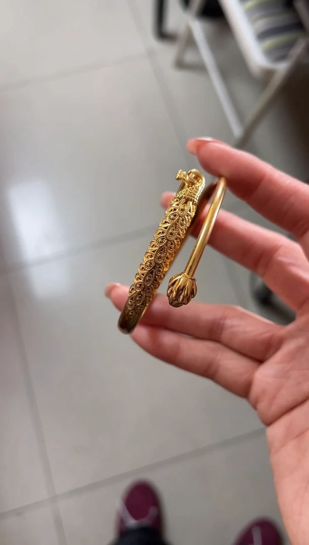 【闪购商品】90号孔雀仿花丝手镯