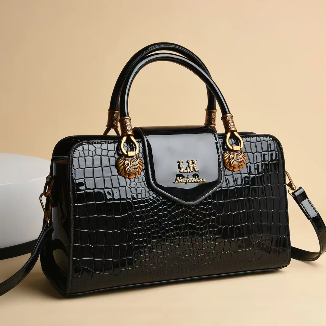 休闲女士手提轻奢包包新款时尚轻奢百搭潮流单肩斜挎包162黑色