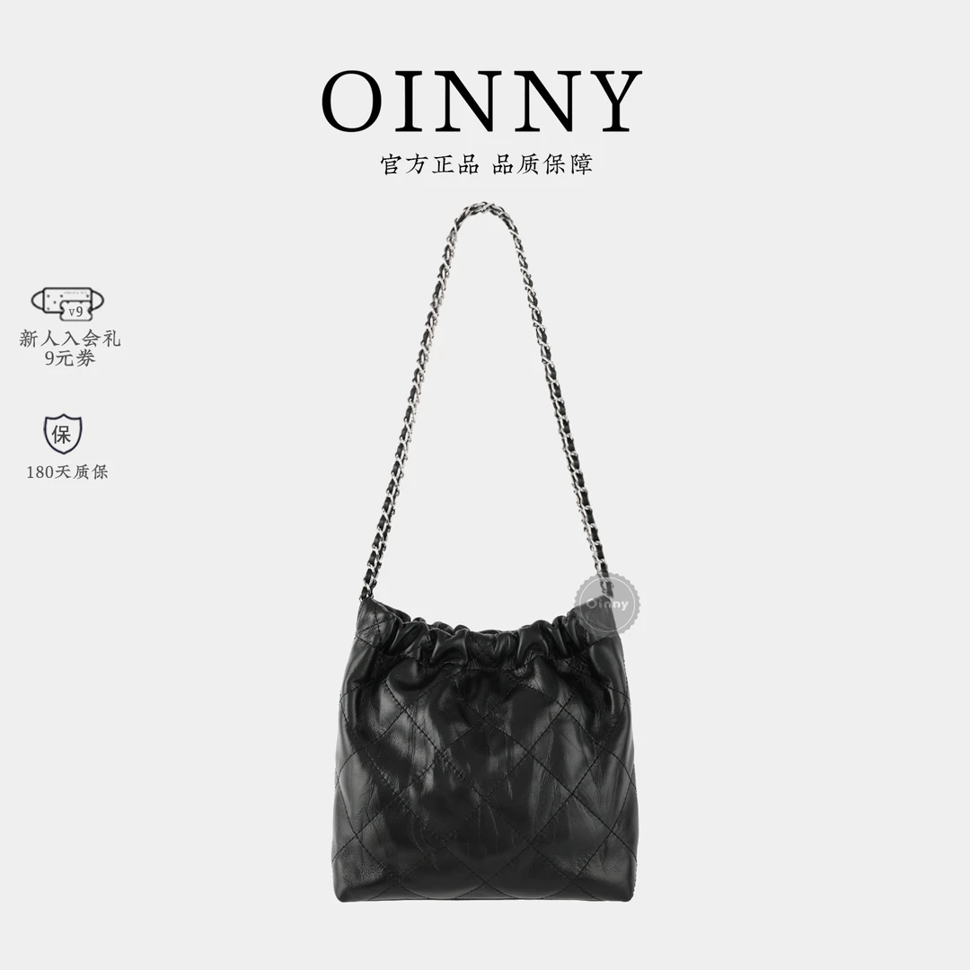 【Oinny】包包女2024新款褶皱百搭时尚单肩包链条托特流浪包5753
