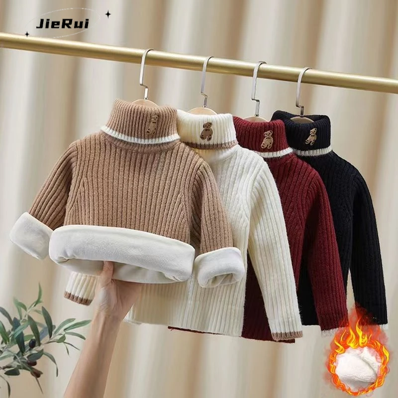 女童毛衣高领2023秋冬新款韩版洋气女宝宝打底衫冬季小童冬装内