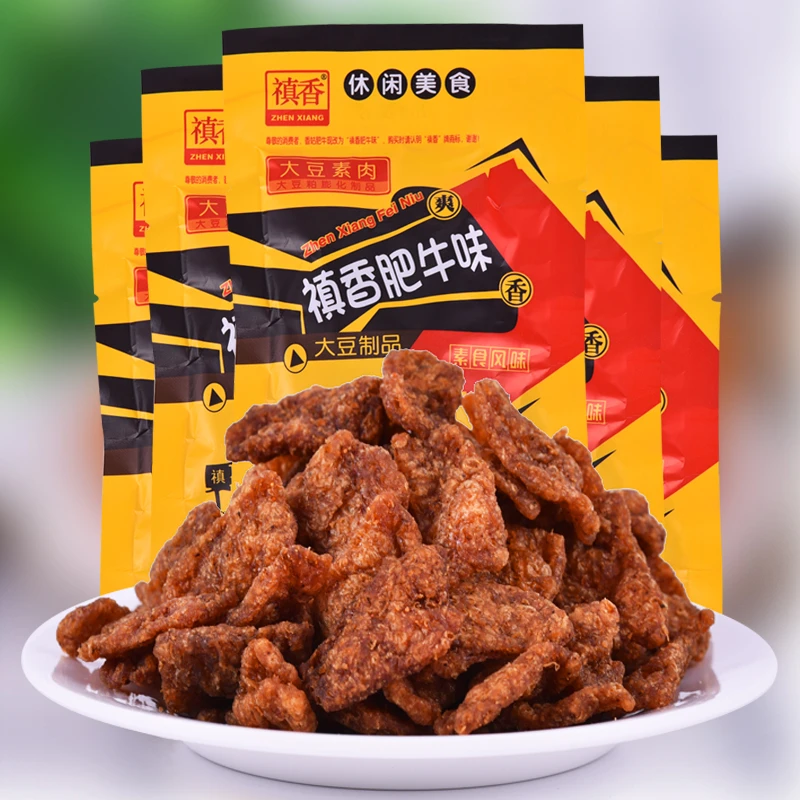 回忆童年禛香肥牛香菇肥牛肉味素牛肉干休闲零食素食风味真香美味