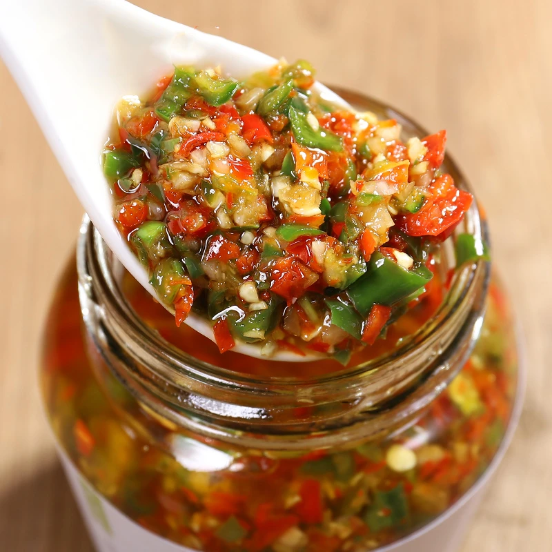 新疆本地仓蒜蓉新鲜辣椒酱湖南特产下饭菜拌面拌饭川味剁椒酱香辣