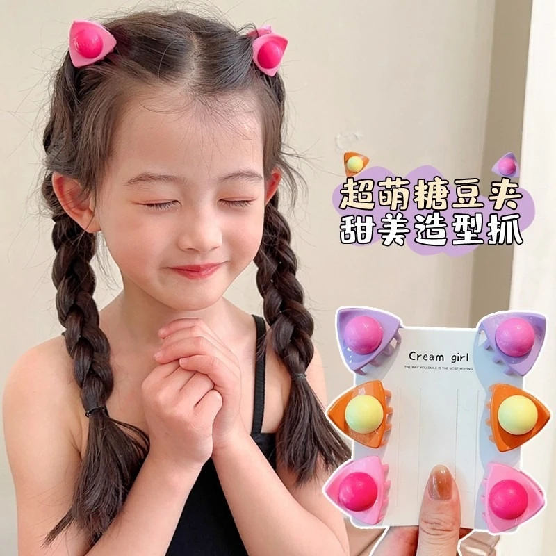 新款抓夹头饰猫耳朵宝宝发夹碎发夹婴儿发饰夹子儿童刘海夹不伤发