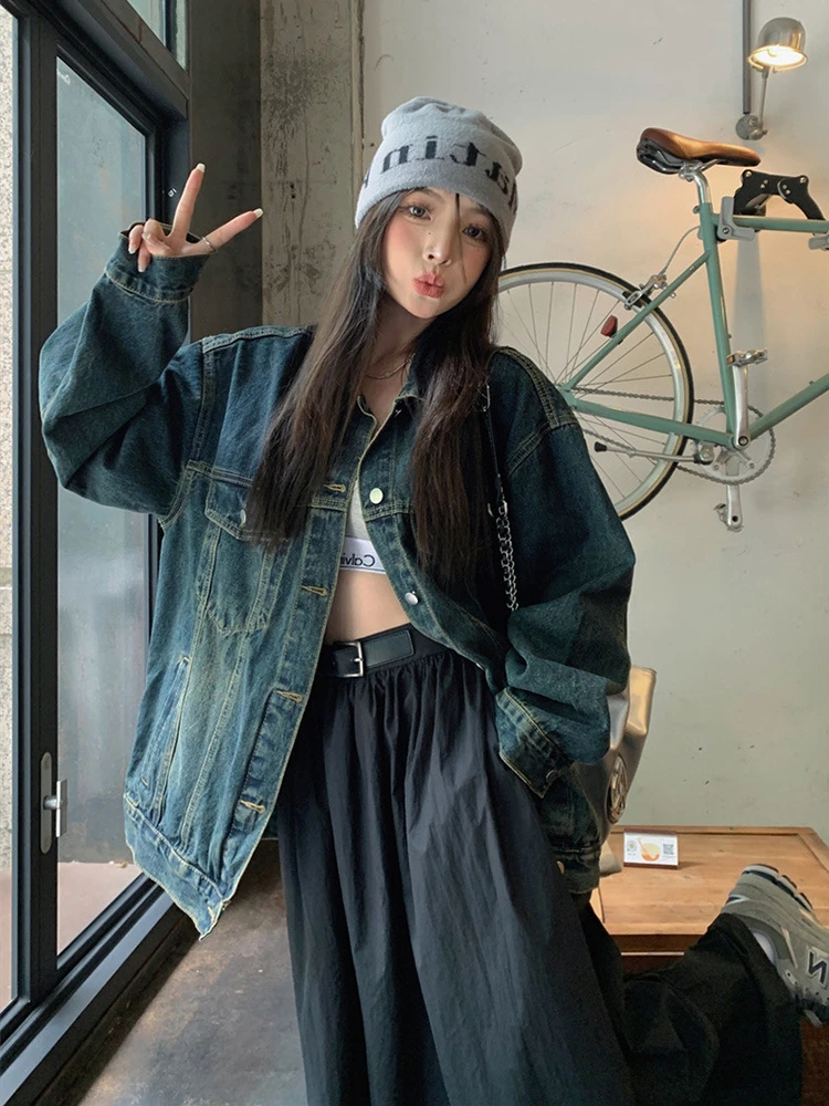 复古牛仔小外套女春秋新款韩版休闲时尚百搭夹克长袖上衣ins潮