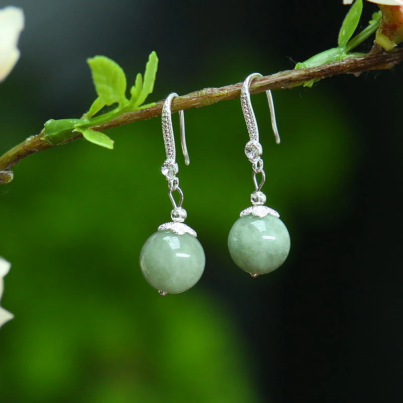 822简约国风蓝水耳钩百搭气质耳饰