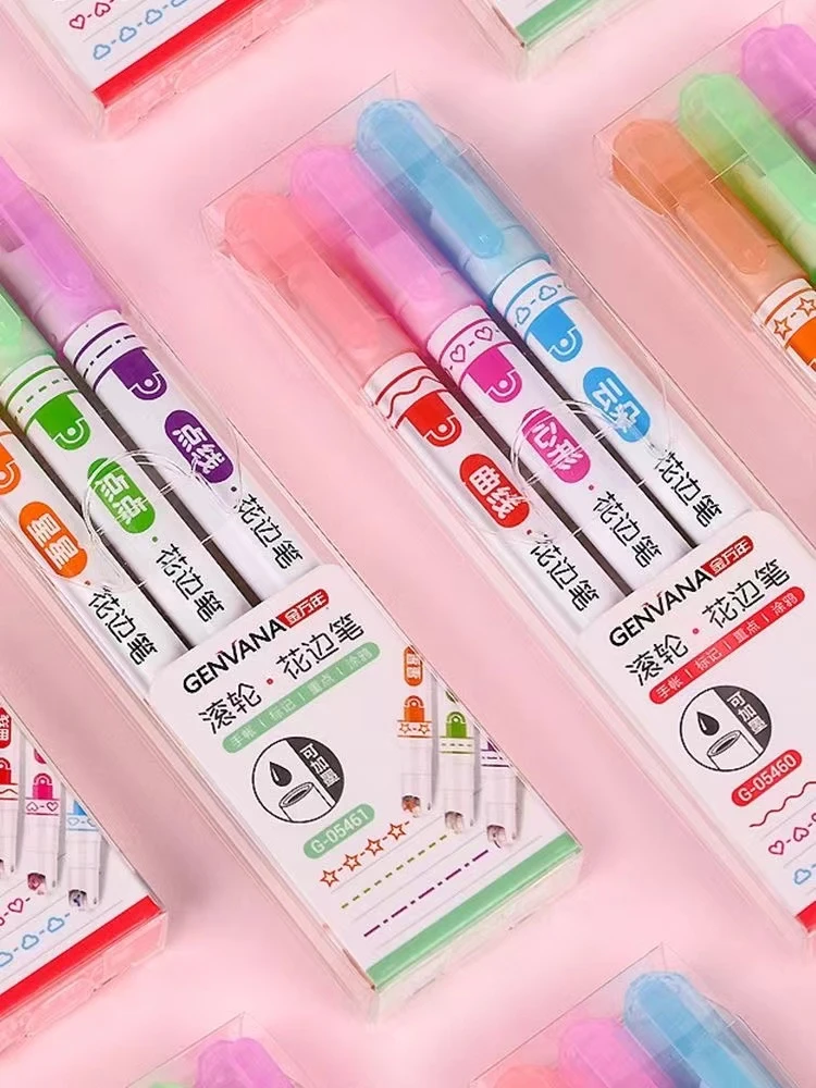 1509（3+3） 金万年滚轮花边笔G-05460/05461（1盒3支）