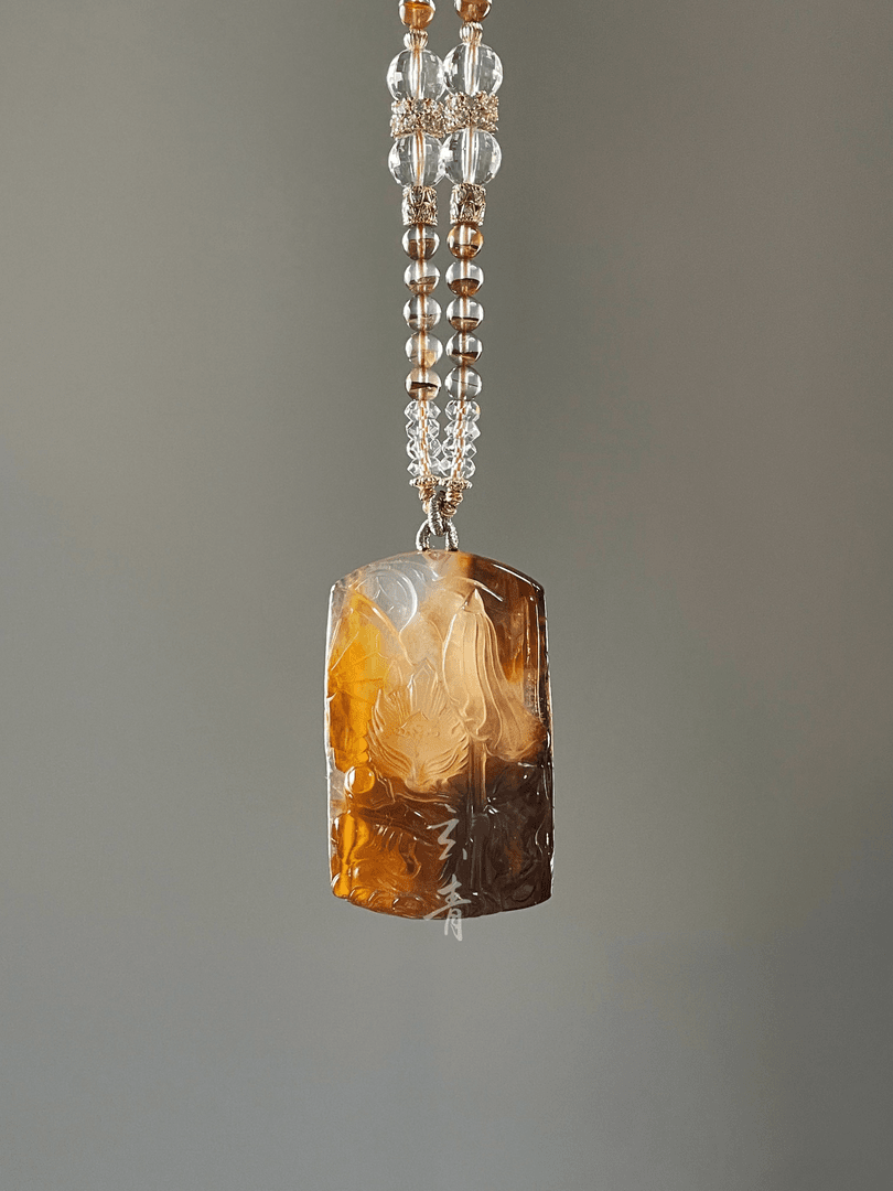 合金珐琅项链 玄青设计·私人订制· 灵hu项链 （一物一主）31号