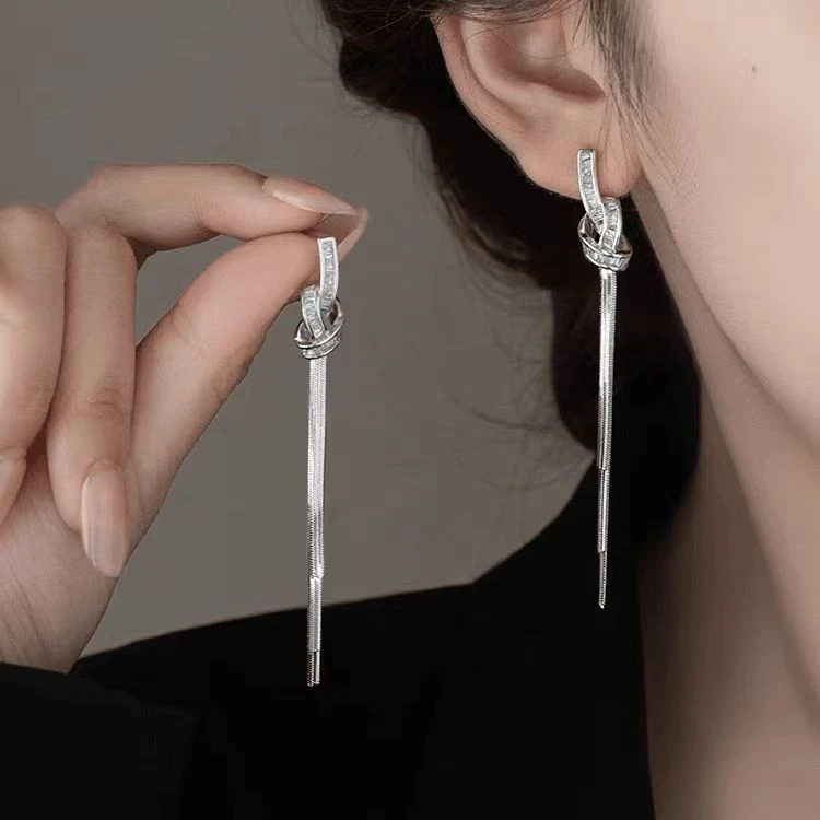 铜合金耳饰 【縄结流苏】轻奢气质时尚百搭简约长款设计感-887