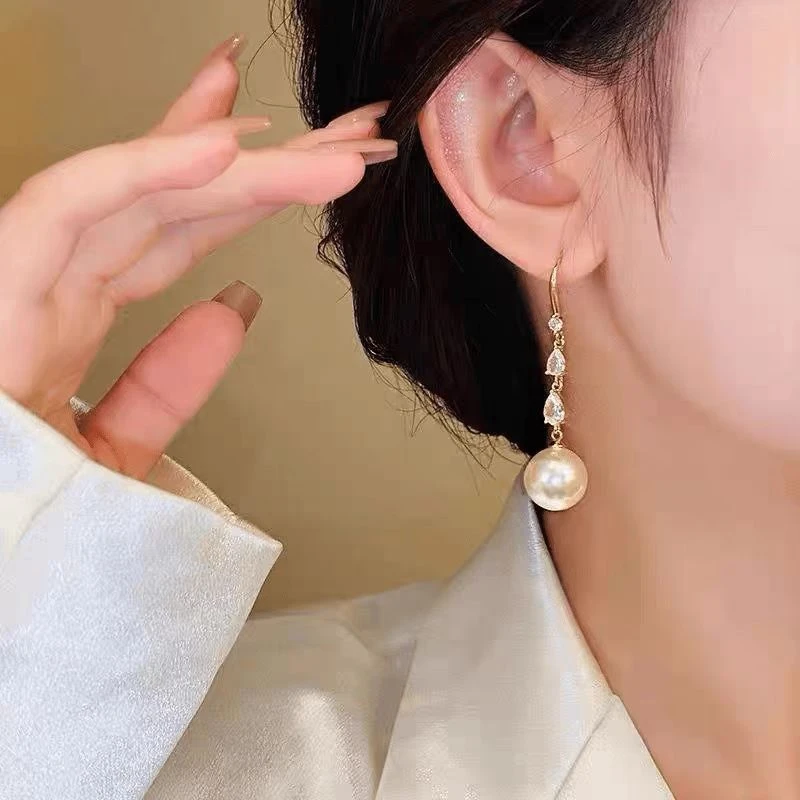 铜合金耳饰 【长相思】轻奢气质长款优雅百搭-686