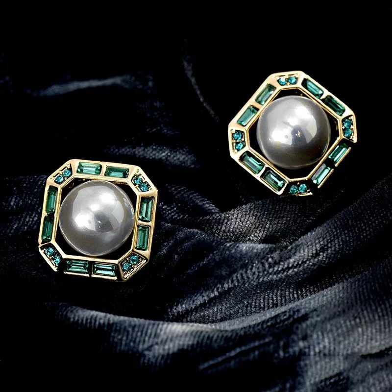 铜合金耳饰 【海阔天空】法式欧美时尚气质精致宫廷风-671