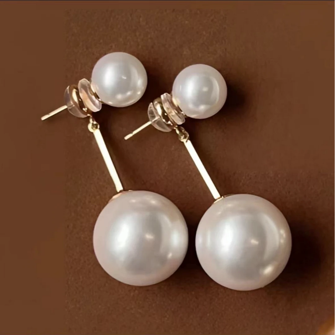 铜合金仿珍珠耳饰 【一款两戴耳环】法式温柔气质优雅耳钉耳饰