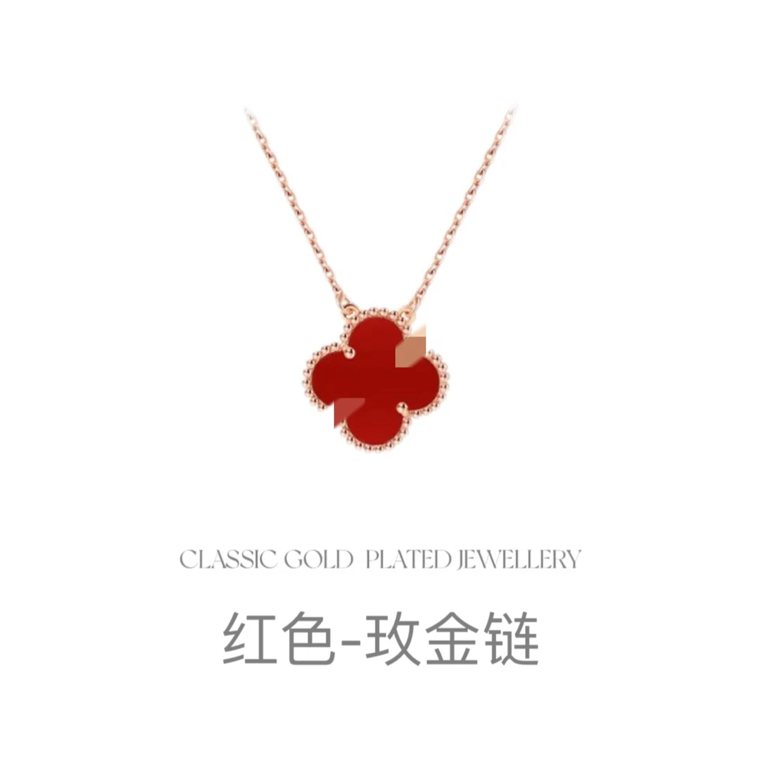 合金项链 【红五花】中古风古董派五花项链轻奢高级版