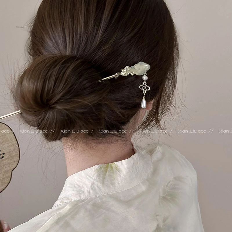 马面裙配饰发簪古风女高级感新中式流苏盘发簪子国风发钗步摇头饰